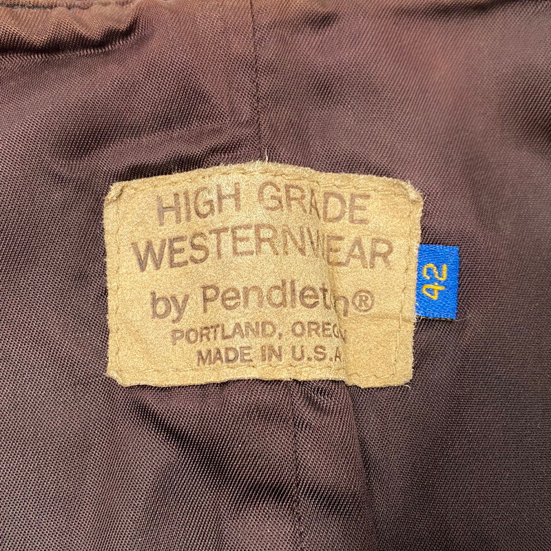 【現状渡し品】【メンズ】 HIGH GRADE WESTERN WEAR NATIVE WOOL VEST ハイ グレード ウエスタン ウェア ウール ベスト トップス 146-260119-kh-02-izu サイズ：42 カラー：ブラック系 万代Net店