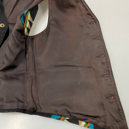 【現状渡し品】【メンズ】 HIGH GRADE WESTERN WEAR NATIVE WOOL VEST ハイ グレード ウエスタン ウェア ウール ベスト トップス 146-260119-kh-02-izu サイズ：42 カラー：ブラック系 万代Net店