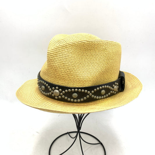 【中古品】【メンズ】 STUDS STRAW HAT スタッズ ストロー ハット USA製 帽子 小物 服飾雑貨 185-260120-ay-05-izu サイズ：L（7 1/4-7 3/8） カラー：バンブー 万代Net店