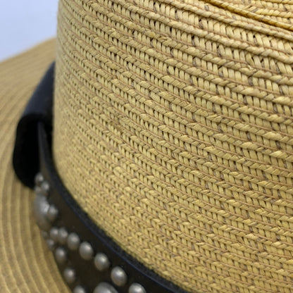 【中古品】【メンズ】 STUDS STRAW HAT スタッズ ストロー ハット USA製 帽子 小物 服飾雑貨 185-260120-ay-05-izu サイズ：L（7 1/4-7 3/8） カラー：バンブー 万代Net店