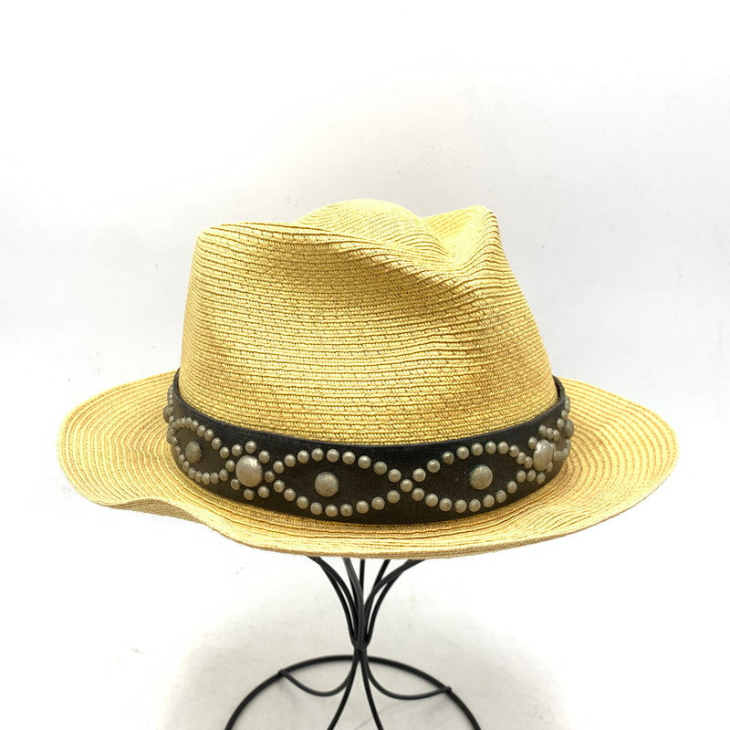 【中古品】【メンズ】 STUDS STRAW HAT スタッズ ストロー ハット USA製 帽子 小物 服飾雑貨 185-260120-ay-05-izu サイズ：L（7 1/4-7 3/8） カラー：バンブー 万代Net店