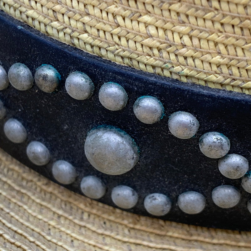 【中古品】【メンズ】 STUDS STRAW HAT スタッズ ストロー ハット USA製 帽子 小物 服飾雑貨 185-260120-ay-05-izu サイズ：L（7 1/4-7 3/8） カラー：バンブー 万代Net店