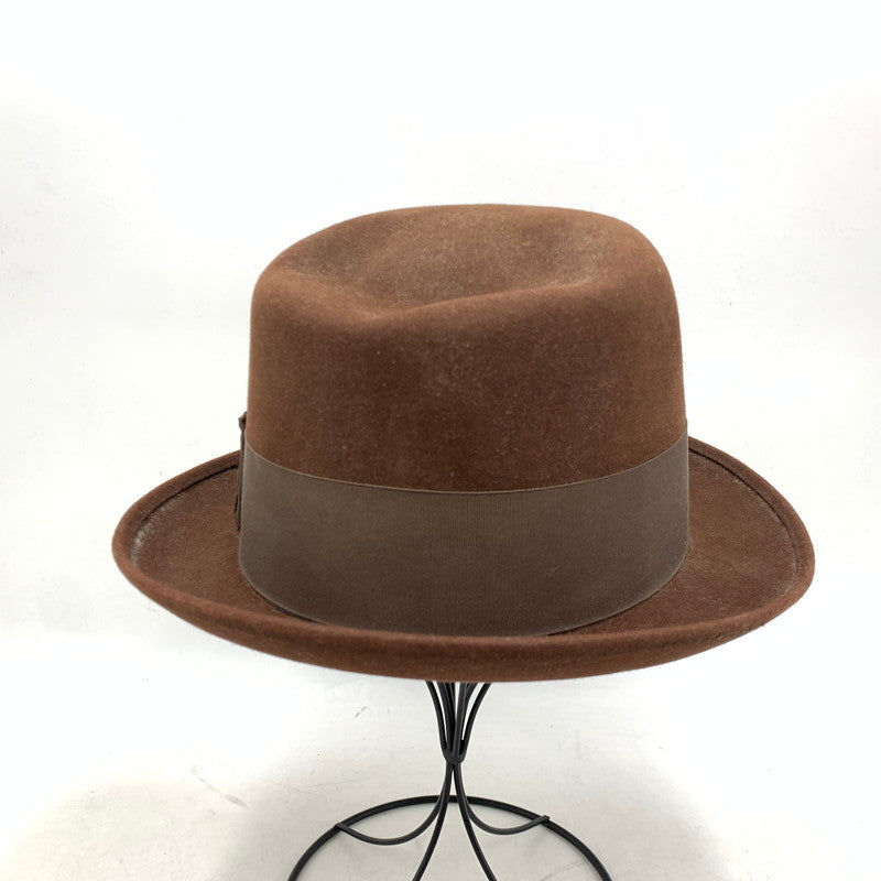 【現状渡し品】【メンズ】 DOBBS ドブス FELT HAT フェルト ハット 帽子 小物 服飾雑貨 185-260120-ay-04-izu カラー：ブラウン 万代Net店