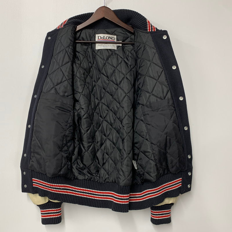 【中古品】【メンズ】 DELONG デロング ATLANTA AWARD JACKET アワードジャケット スタジャン アウター 145-260119-as-08-izu サイズ：M カラー：ネイビー系 万代Net店