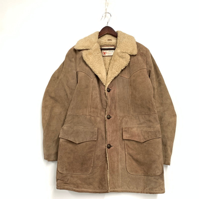 【現状渡し品】【メンズ】 THE LEATHER SHOP SEARS ザ レザー ショップ シアーズ 70S BOA LINER SUEDE RANCH COAT ボア ライナー スエード ランチ コート アウター 146-260120-cs-01-izu サイズ：40 カラー：ブラウン 万代Net店