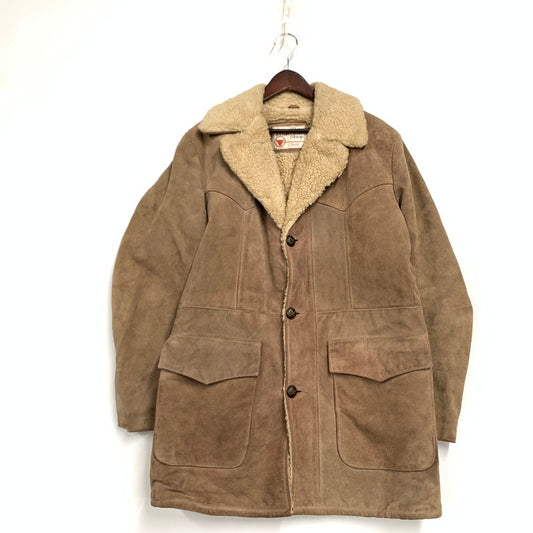 【現状渡し品】【メンズ】 THE LEATHER SHOP SEARS ザ レザー ショップ シアーズ 70S BOA LINER SUEDE RANCH COAT ボア ライナー スエード ランチ コート アウター 146-260120-cs-01-izu サイズ：40 カラー：ブラウン 万代Net店