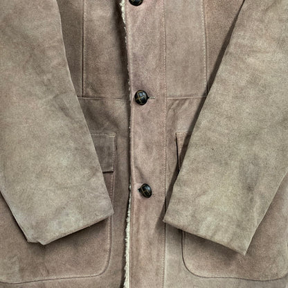 【現状渡し品】【メンズ】 THE LEATHER SHOP SEARS ザ レザー ショップ シアーズ 70S BOA LINER SUEDE RANCH COAT ボア ライナー スエード ランチ コート アウター 146-260120-cs-01-izu サイズ：40 カラー：ブラウン 万代Net店