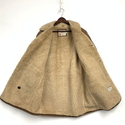 【現状渡し品】【メンズ】 THE LEATHER SHOP SEARS ザ レザー ショップ シアーズ 70S BOA LINER SUEDE RANCH COAT ボア ライナー スエード ランチ コート アウター 146-260120-cs-01-izu サイズ：40 カラー：ブラウン 万代Net店