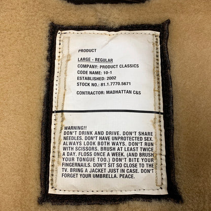 【中古品】【メンズ】 PRODUCT CLASSICS プロダクト クラシックス PDCT 4F-47 MOUTON JACKET ムートン ジャケット アウター 142-260120-cs-07-izu サイズ：L-R カラー：ブラウン 万代Net店