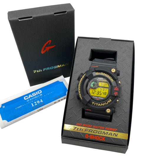 【中古品】【メンズ/レディース】 G-SHOCK ジーショック DW-8201NT-1JR 7TH ANNIVERSARY MODEL FORGMAN DIGITAL QUARTZ フロッグマン デジタル クォーツ 時計 196-260531-kh-07-izu カラー：ブラック 万代Net店