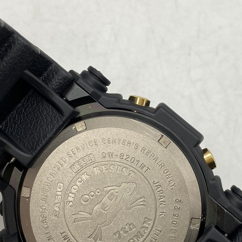 【中古品】【メンズ/レディース】 G-SHOCK ジーショック DW-8201NT-1JR 7TH ANNIVERSARY MODEL FORGMAN DIGITAL QUARTZ フロッグマン デジタル クォーツ 時計 196-260531-kh-07-izu カラー：ブラック 万代Net店
