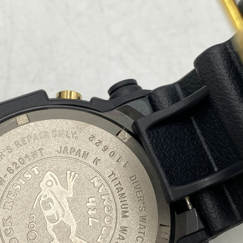 【中古品】【メンズ/レディース】 G-SHOCK ジーショック DW-8201NT-1JR 7TH ANNIVERSARY MODEL FORGMAN DIGITAL QUARTZ フロッグマン デジタル クォーツ 時計 196-260531-kh-07-izu カラー：ブラック 万代Net店