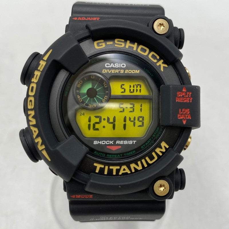 【中古品】【メンズ/レディース】 G-SHOCK ジーショック DW-8201NT-1JR 7TH ANNIVERSARY MODEL FORGMAN DIGITAL QUARTZ フロッグマン デジタル クォーツ 時計 196-260531-kh-07-izu カラー：ブラック 万代Net店