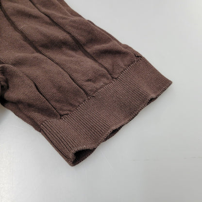 【中古品】【メンズ】 GALLIA KNIT PROJECT ガリア ニット プロジェクト KNIT POLO SHIRT ニット ポロシャツ 半袖 トップス 141-260123-as-30-izu サイズ：M カラー：ブラウン 万代Net店
