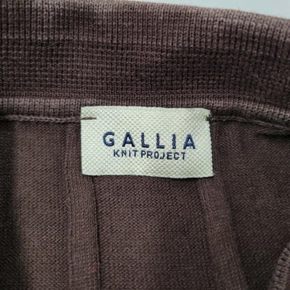 【中古品】【メンズ】 GALLIA KNIT PROJECT ガリア ニット プロジェクト KNIT POLO SHIRT ニット ポロシャツ 半袖 トップス 141-260123-as-30-izu サイズ：M カラー：ブラウン 万代Net店