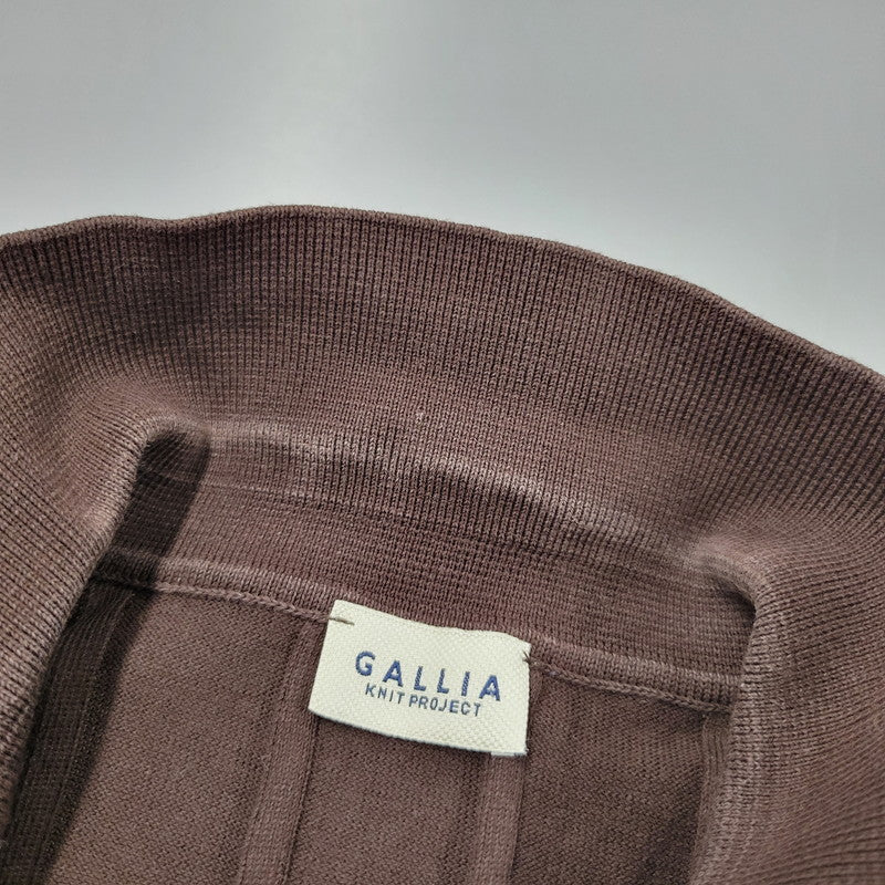 【中古品】【メンズ】 GALLIA KNIT PROJECT ガリア ニット プロジェクト KNIT POLO SHIRT ニット ポロシャツ 半袖 トップス 141-260123-as-30-izu サイズ：M カラー：ブラウン 万代Net店