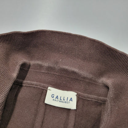 【中古品】【メンズ】 GALLIA KNIT PROJECT ガリア ニット プロジェクト KNIT POLO SHIRT ニット ポロシャツ 半袖 トップス 141-260123-as-30-izu サイズ：M カラー：ブラウン 万代Net店