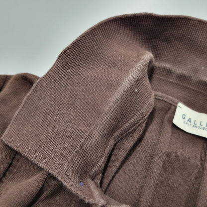 【中古品】【メンズ】 GALLIA KNIT PROJECT ガリア ニット プロジェクト KNIT POLO SHIRT ニット ポロシャツ 半袖 トップス 141-260123-as-30-izu サイズ：M カラー：ブラウン 万代Net店