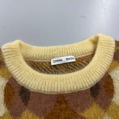 【中古品】【メンズ】 CMMN SWDN コモン スウェ-デン52-02-24-02004 TOMORROWLAND トゥモローランド別注 22AW XANDER MOHAIR SWEATER ザンダー モヘア セーター アウター 141-260123-mh-04-izu サイズ：M カラー：ブラウン系 万代Net店