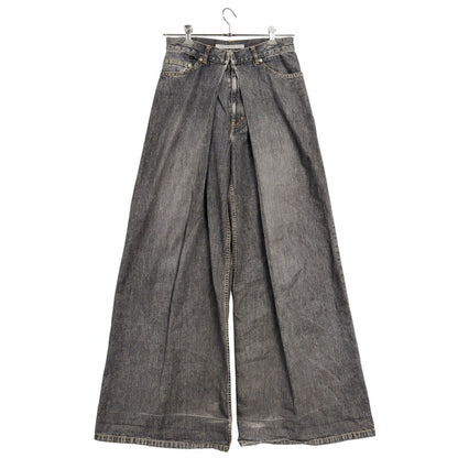【現状渡し品】【メンズ】 WASHED DENIM WIDE PANTS JLS-02-23 ウォッシュド デニム ワイド パンツ ボトムス 151-260123-as-15-izu サイズ：44 カラー：ブラック 万代Net店