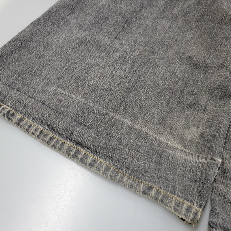 【現状渡し品】【メンズ】 WASHED DENIM WIDE PANTS JLS-02-23 ウォッシュド デニム ワイド パンツ ボトムス 151-260123-as-15-izu サイズ：44 カラー：ブラック 万代Net店