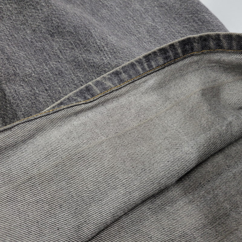【現状渡し品】【メンズ】 WASHED DENIM WIDE PANTS JLS-02-23 ウォッシュド デニム ワイド パンツ ボトムス 151-260123-as-15-izu サイズ：44 カラー：ブラック 万代Net店