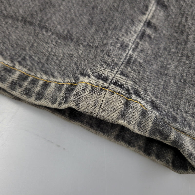 【現状渡し品】【メンズ】 WASHED DENIM WIDE PANTS JLS-02-23 ウォッシュド デニム ワイド パンツ ボトムス 151-260123-as-15-izu サイズ：44 カラー：ブラック 万代Net店