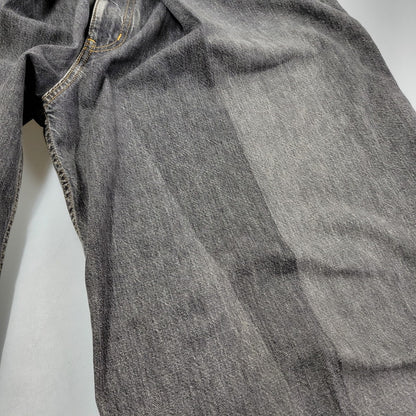 【現状渡し品】【メンズ】 WASHED DENIM WIDE PANTS JLS-02-23 ウォッシュド デニム ワイド パンツ ボトムス 151-260123-as-15-izu サイズ：44 カラー：ブラック 万代Net店