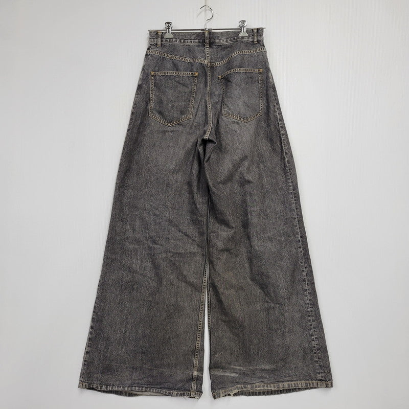 【現状渡し品】【メンズ】 WASHED DENIM WIDE PANTS JLS-02-23 ウォッシュド デニム ワイド パンツ ボトムス 151-260123-as-15-izu サイズ：44 カラー：ブラック 万代Net店