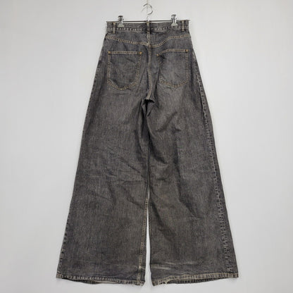 【現状渡し品】【メンズ】 WASHED DENIM WIDE PANTS JLS-02-23 ウォッシュド デニム ワイド パンツ ボトムス 151-260123-as-15-izu サイズ：44 カラー：ブラック 万代Net店