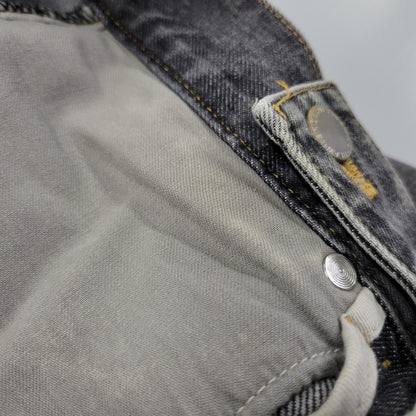 【現状渡し品】【メンズ】 WASHED DENIM WIDE PANTS JLS-02-23 ウォッシュド デニム ワイド パンツ ボトムス 151-260123-as-15-izu サイズ：44 カラー：ブラック 万代Net店