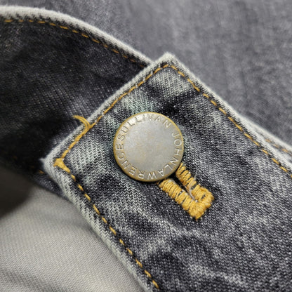 【現状渡し品】【メンズ】 WASHED DENIM WIDE PANTS JLS-02-23 ウォッシュド デニム ワイド パンツ ボトムス 151-260123-as-15-izu サイズ：44 カラー：ブラック 万代Net店