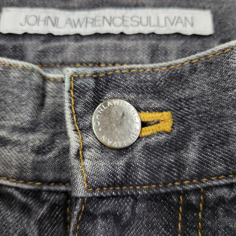 【現状渡し品】【メンズ】 WASHED DENIM WIDE PANTS JLS-02-23 ウォッシュド デニム ワイド パンツ ボトムス 151-260123-as-15-izu サイズ：44 カラー：ブラック 万代Net店