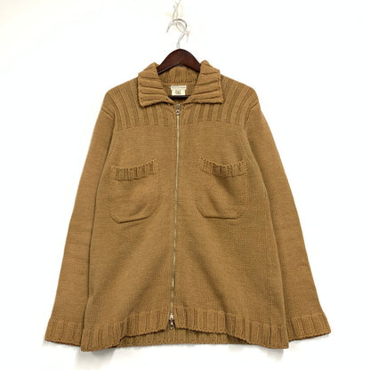 【中古品】【メンズ】 3451-6036 イングランド製 ライカ期 ZIP KNIT POLO CARDIGAN ジップ ニット ポロ　カーディガン トップス 長袖 141-260127-ya-05-izu サイズ：M カラー：ブラウン 万代Net店