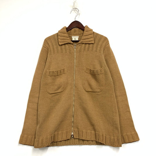 【中古品】【メンズ】 3451-6036 イングランド製 ライカ期 ZIP KNIT POLO CARDIGAN ジップ ニット ポロ　カーディガン トップス 長袖 141-260127-ya-05-izu サイズ：M カラー：ブラウン 万代Net店
