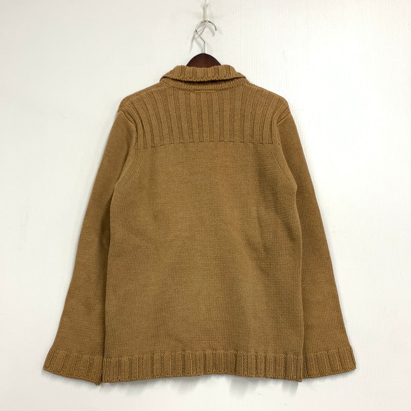 【中古品】【メンズ】 3451-6036 イングランド製 ライカ期 ZIP KNIT POLO CARDIGAN ジップ ニット ポロ　カーディガン トップス 長袖 141-260127-ya-05-izu サイズ：M カラー：ブラウン 万代Net店