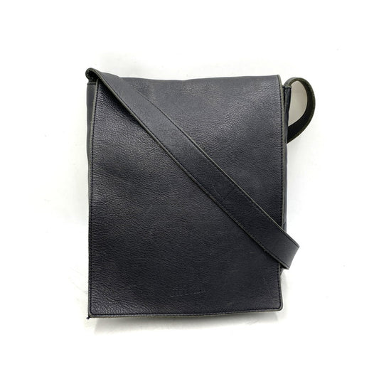【現状渡し品】【メンズ/レディース】 LEATHER SHOULDER BAG レザー ショルダーバッグ カバン 鞄 180-260121-as-01-izu カラー：ブラック 万代Net店
