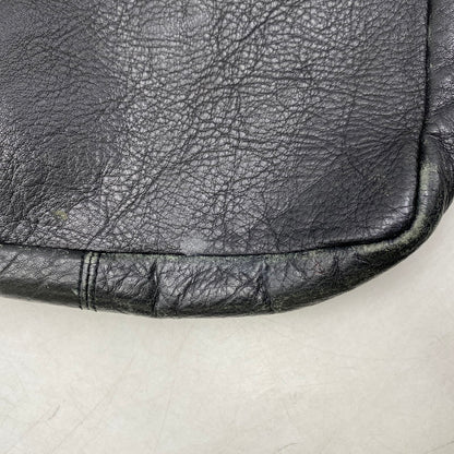 【現状渡し品】【メンズ/レディース】 LEATHER SHOULDER BAG レザー ショルダーバッグ カバン 鞄 180-260121-as-01-izu カラー：ブラック 万代Net店
