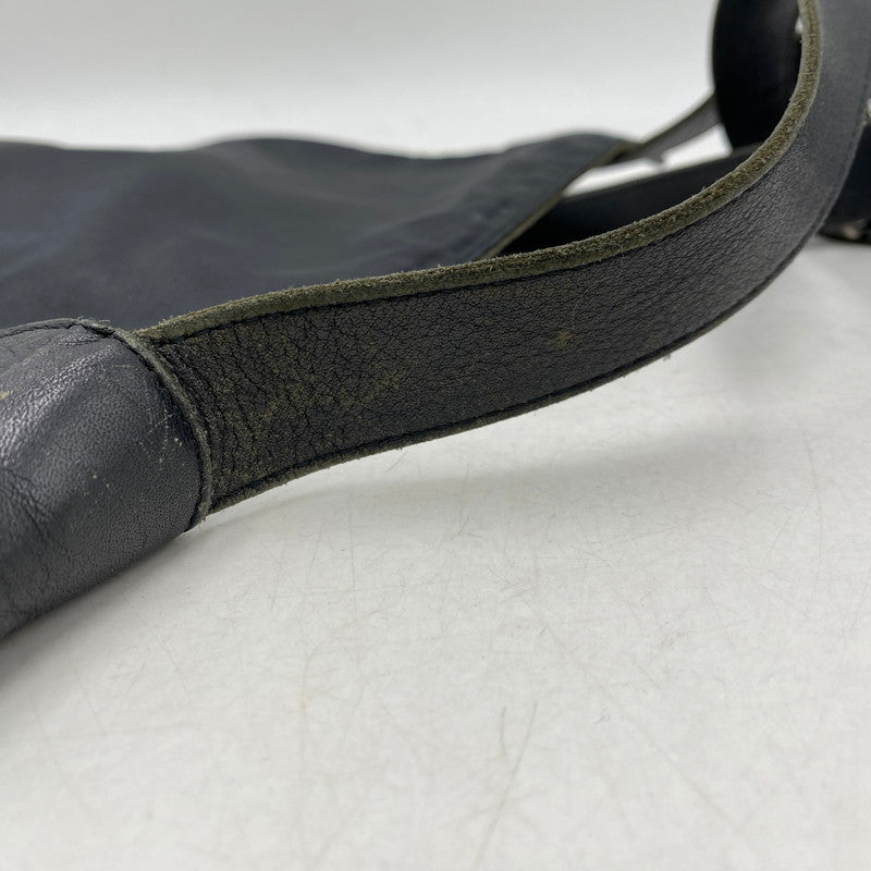 【現状渡し品】【メンズ/レディース】 LEATHER SHOULDER BAG レザー ショルダーバッグ カバン 鞄 180-260121-as-01-izu カラー：ブラック 万代Net店