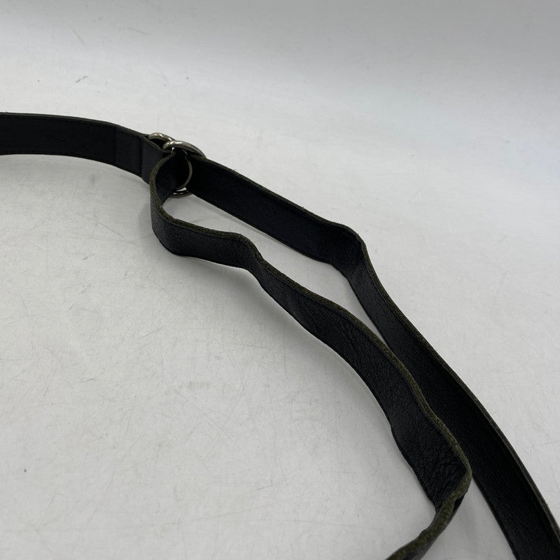 【現状渡し品】【メンズ/レディース】 LEATHER SHOULDER BAG レザー ショルダーバッグ カバン 鞄 180-260121-as-01-izu カラー：ブラック 万代Net店