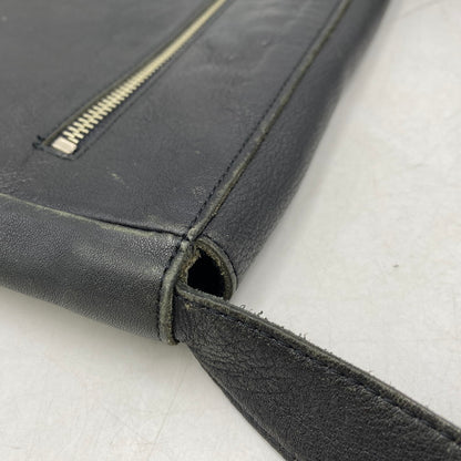 【現状渡し品】【メンズ/レディース】 LEATHER SHOULDER BAG レザー ショルダーバッグ カバン 鞄 180-260121-as-01-izu カラー：ブラック 万代Net店
