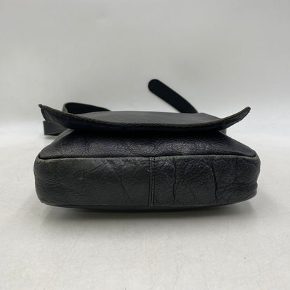 【現状渡し品】【メンズ/レディース】 LEATHER SHOULDER BAG レザー ショルダーバッグ カバン 鞄 180-260121-as-01-izu カラー：ブラック 万代Net店
