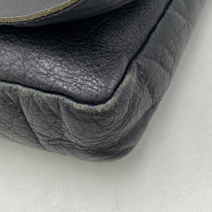 【現状渡し品】【メンズ/レディース】 LEATHER SHOULDER BAG レザー ショルダーバッグ カバン 鞄 180-260121-as-01-izu カラー：ブラック 万代Net店