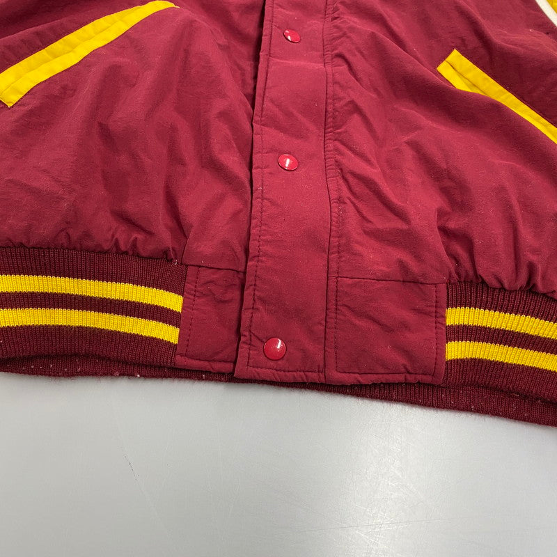 【現状渡し品】【メンズ】 STARTER × NFL スターター バイ エヌエフエル90S 台湾製"REDSKINS"レッドスキンズ NYLON HOODED DOWN JACKET ナイロン フーデッド ダウン ジャケット アウター 146-260123-mh-02-izu サイズ：L カラー：ワインレッド/イエロー 万代Net店