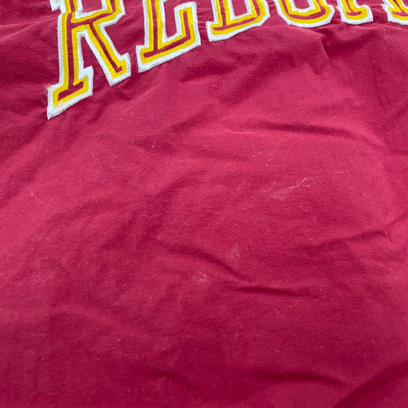 【現状渡し品】【メンズ】 STARTER × NFL スターター バイ エヌエフエル90S 台湾製"REDSKINS"レッドスキンズ NYLON HOODED DOWN JACKET ナイロン フーデッド ダウン ジャケット アウター 146-260123-mh-02-izu サイズ：L カラー：ワインレッド/イエロー 万代Net店