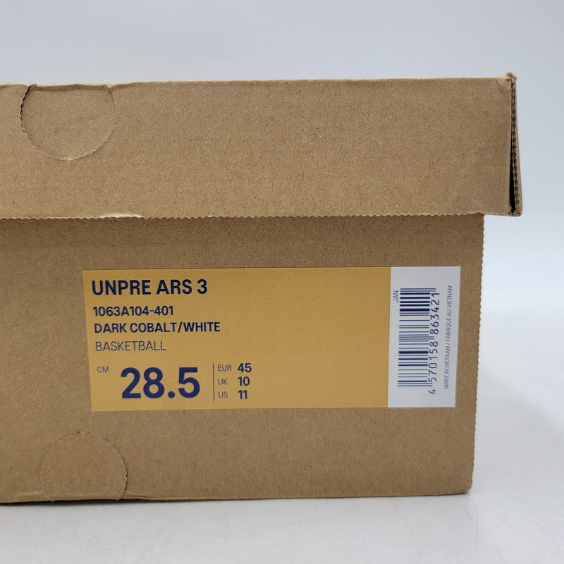【中古美品】【メンズ】 UNPRE ARS 3 1063A104-401 アンプレアルス 3 スニーカー バスケットシューズ バッシュ 靴 162-260125-as-25-izu サイズ：28.5cm カラー：DARK COBALT/WHITE 万代Net店