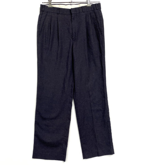 【中古品】【メンズ】 RAINY DAY WOOLS 2-TUCK WOOL SLACKS PANTS 2タック ウール スラックス パンツ ボトムス 157-260126-as-02-izu サイズ：33×30 カラー：ネイビー系 万代Net店
