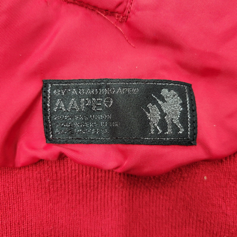 【現状渡し品】【メンズ】 AAPE BY A BATHING APE エーエイプバイアベイシングエイプ REVERSIBLE ZIP UP HOODIE AAPLJM7196XXA リバーシブル ジップアップ フーディー パーカー 142-260125-as-05-izu サイズ：L カラー：レッド 万代Net店