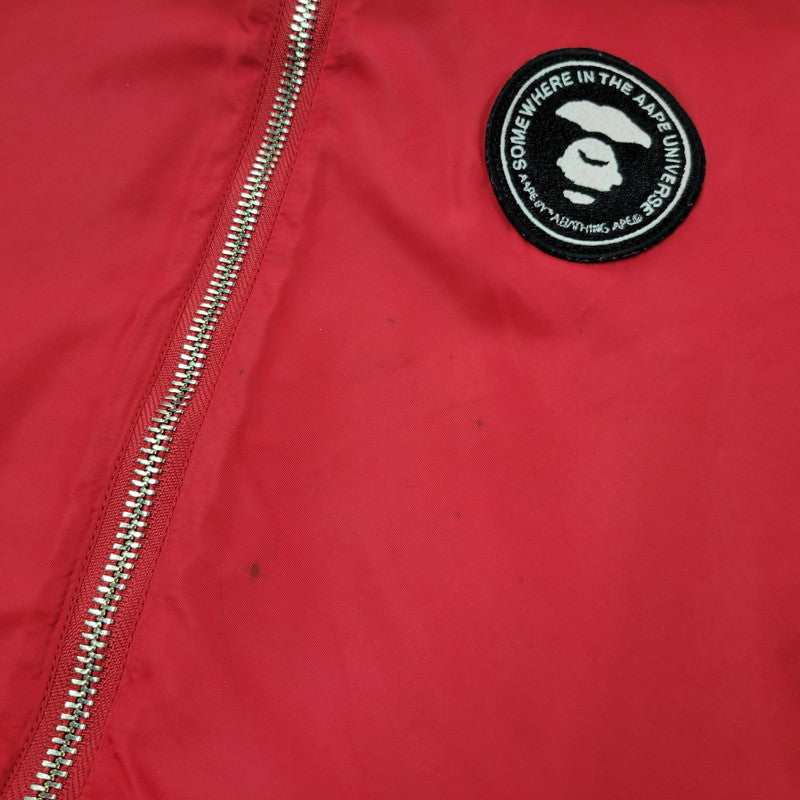 【現状渡し品】【メンズ】 AAPE BY A BATHING APE エーエイプバイアベイシングエイプ REVERSIBLE ZIP UP HOODIE AAPLJM7196XXA リバーシブル ジップアップ フーディー パーカー 142-260125-as-05-izu サイズ：L カラー：レッド 万代Net店