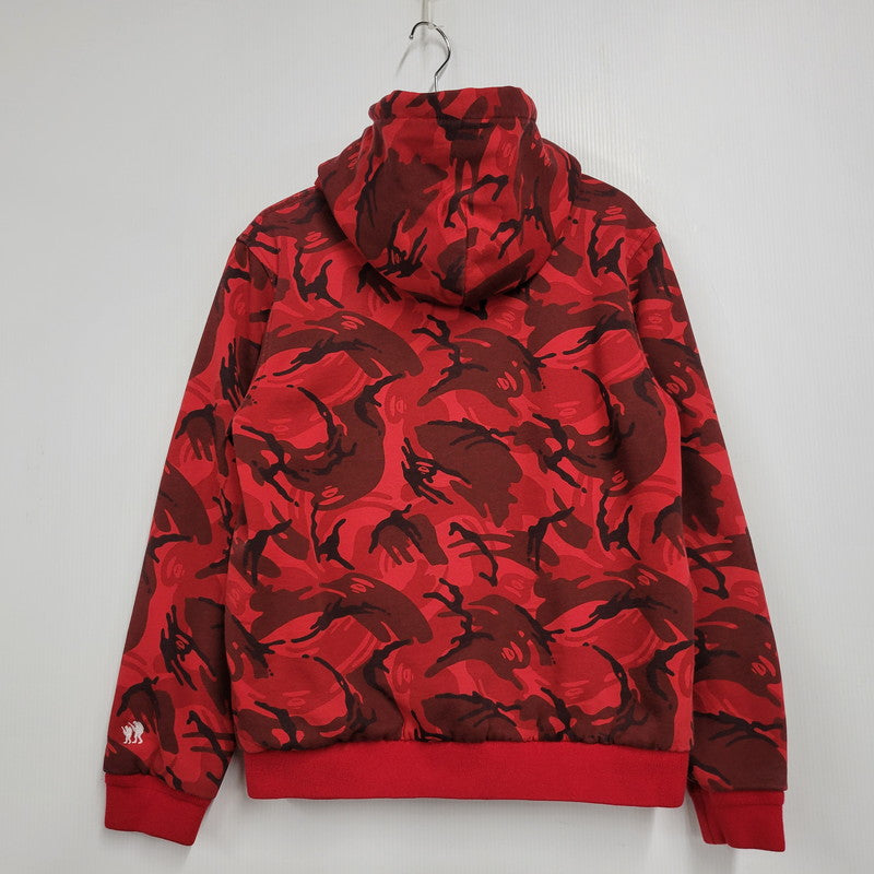 【現状渡し品】【メンズ】 AAPE BY A BATHING APE エーエイプバイアベイシングエイプ REVERSIBLE ZIP UP HOODIE AAPLJM7196XXA リバーシブル ジップアップ フーディー パーカー 142-260125-as-05-izu サイズ：L カラー：レッド 万代Net店